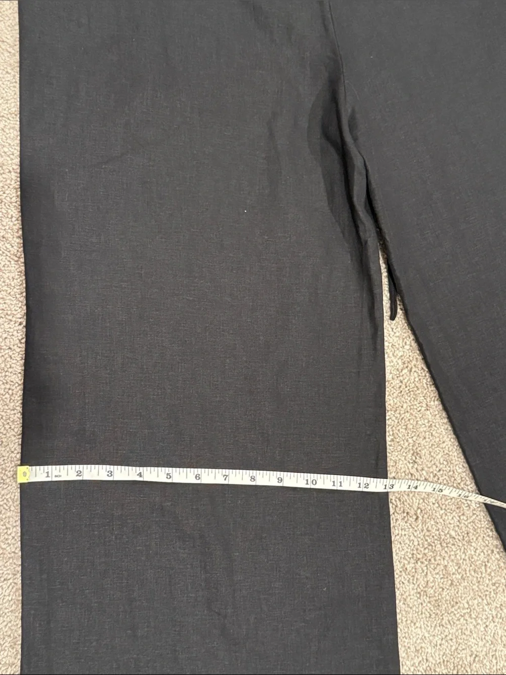 Zara NWT Black Linen Blend Wide Leg Drawstring Pants Women’s XL Mex 32